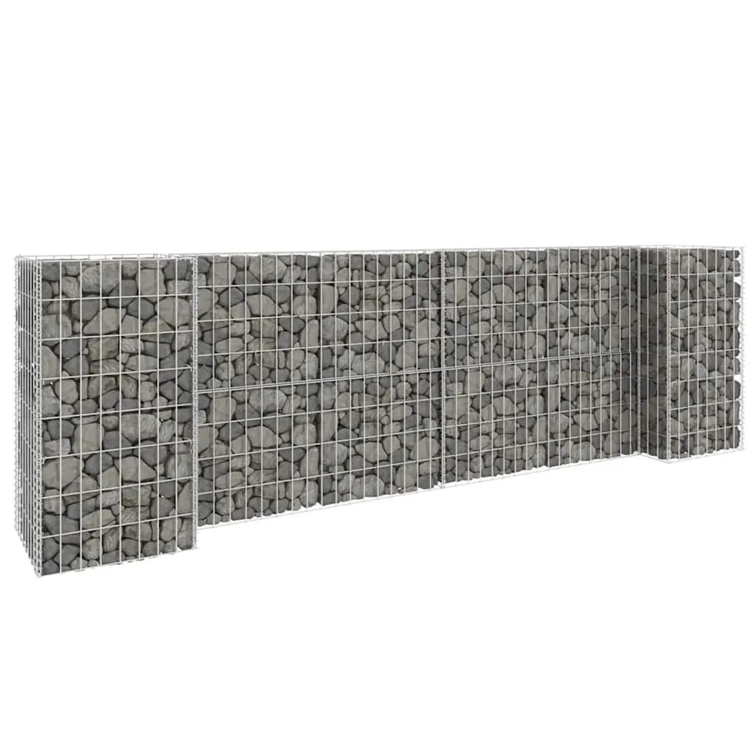 Furnicato H-förmiger Gabionen-pflanzkorb Stahldraht 260x40x80 Cm