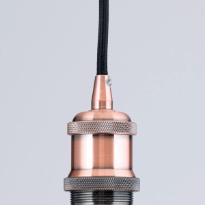 Vintage Lampenfassung E27 in Kupfer für Lampen und Leuchten.