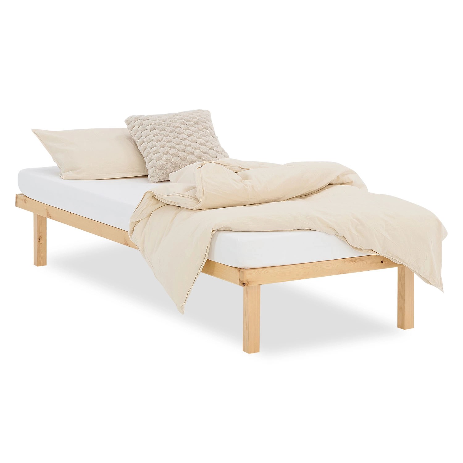 Homestyle4u Bett 90x200 cm Jugendbett Bettgestell Holzbett Gästebett 2927 günstig online kaufen