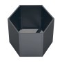 Sechseckiges, anthrazitfarbenes Westmann Metall-Hochbeet Varia, 100x100x77 cm.