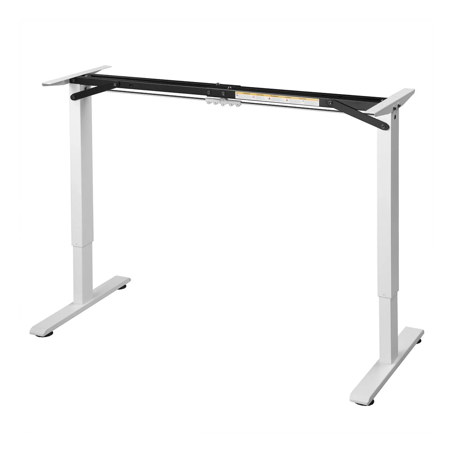 Weißes Gestell für Juskys Schreibtisch Office Stand, höhenverstellbar, 160x75 cm.
