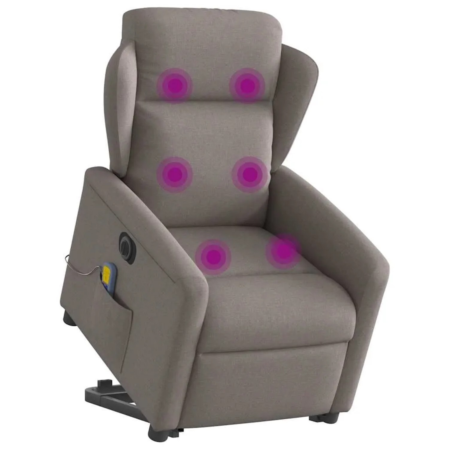 vidaXL Elektrischer Massagesessel mit Aufstehhilfe Taupe Stoff 3303171 günstig online kaufen