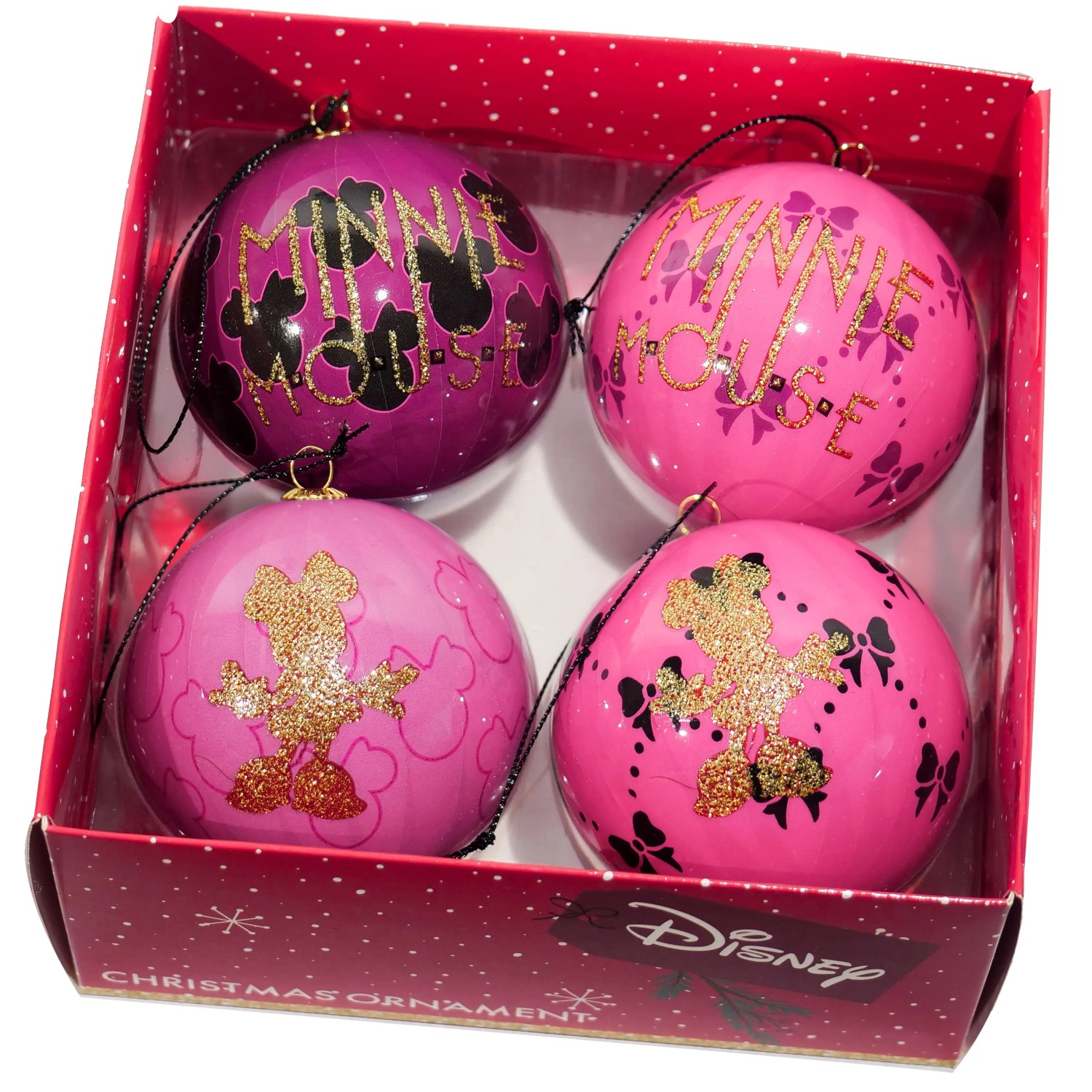 Disney Weihnachtskugel-Set Minnie 4 Stück