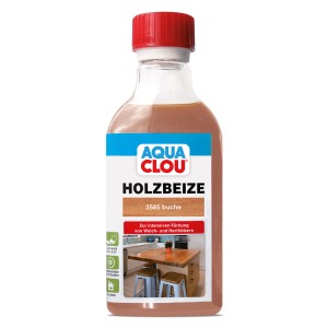 Aqua Clou Holzbeize Buche, 250ml Flasche. Ideal zum Färben von Holzoberflächen.