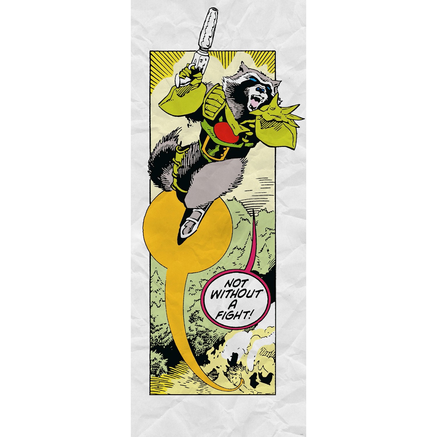 Komar Vliestapete »Guardians Retro Comic Rocket Raccoon«, 100x250 cm (Breit günstig online kaufen