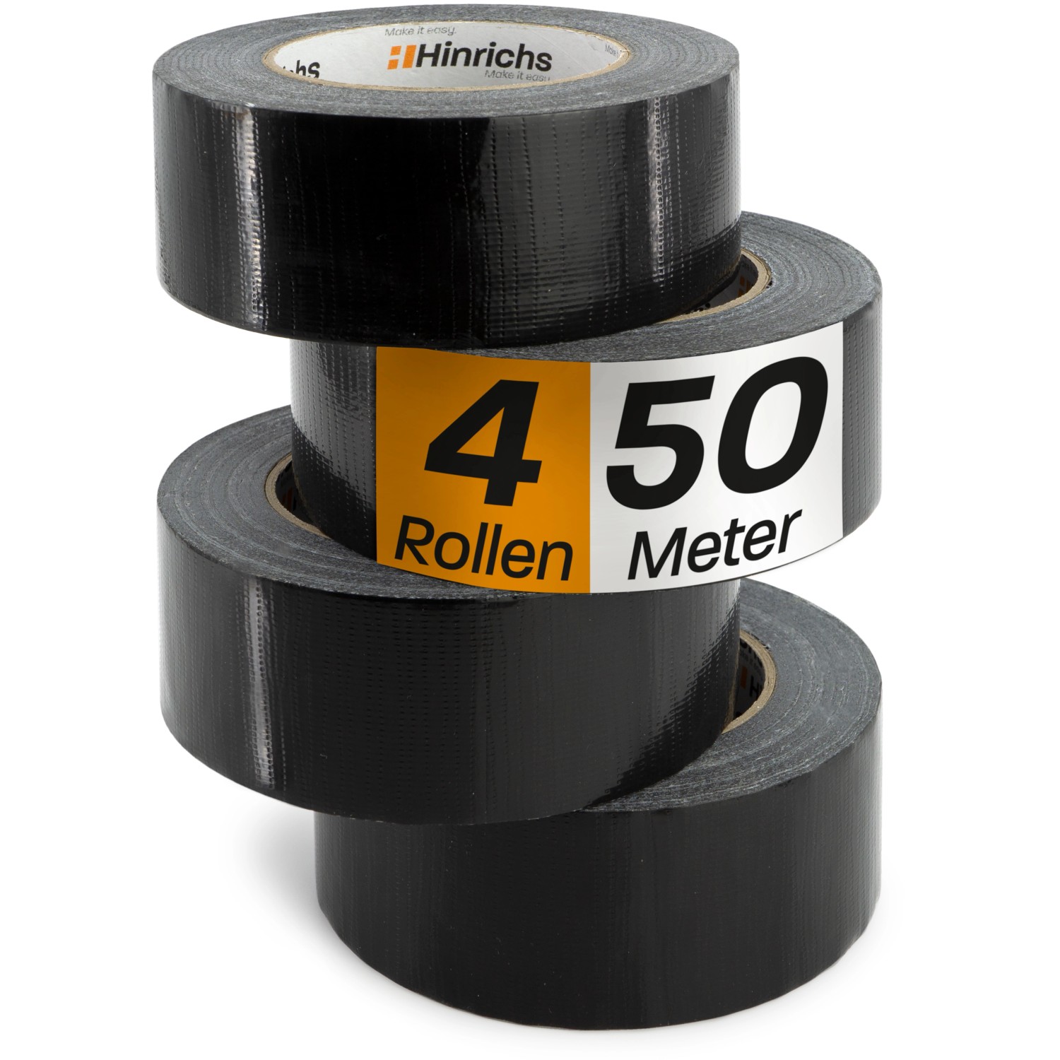 Hinrichs 4 Rollen Panzerband 50 Meter Schwarz günstig online kaufen