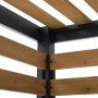 Detailansicht der Sunjoy Pergola Marao mit Stahlrahmen und Zedernholz-Lamellen.