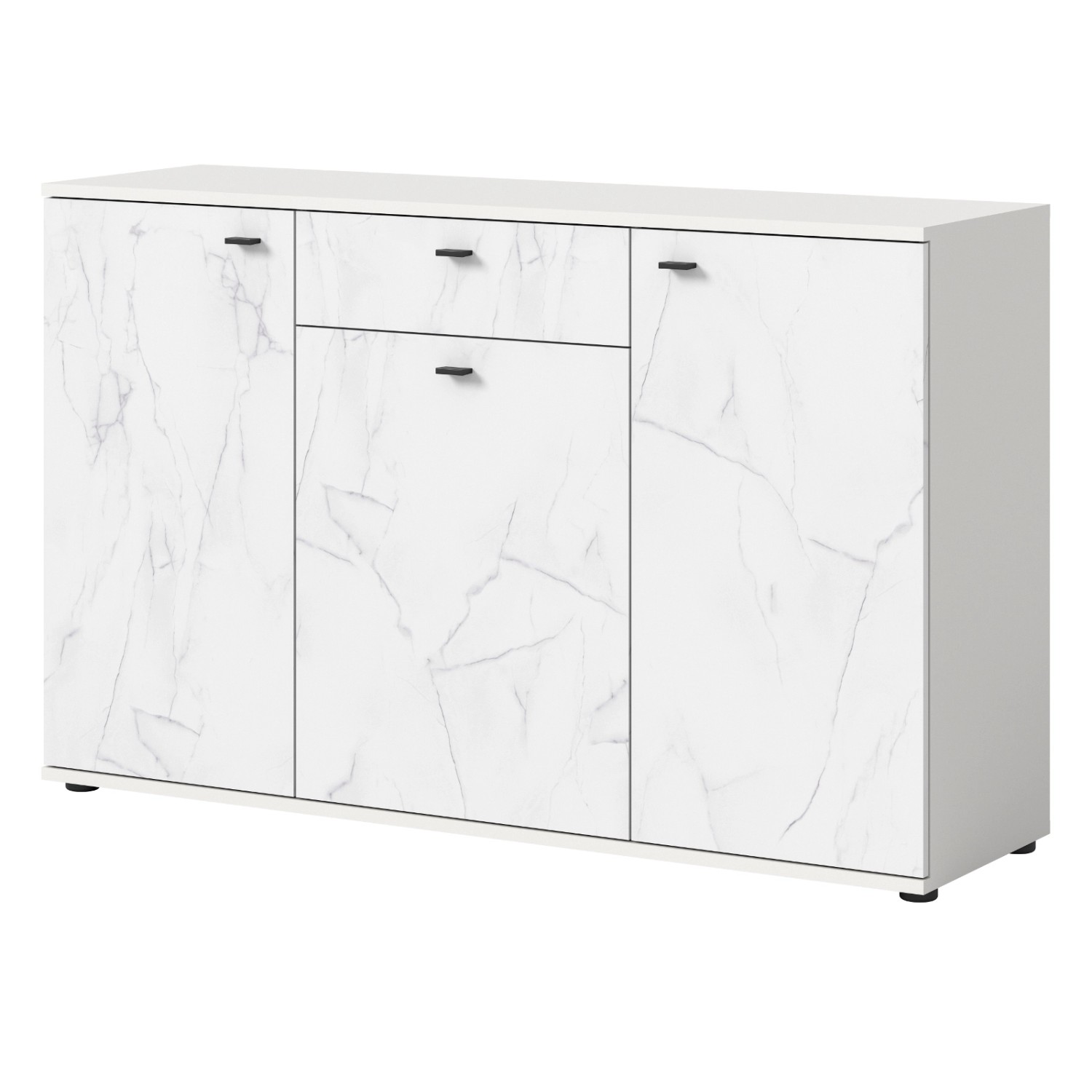 Inn.Furn Sideboard in Weiß Marmor 139 cm Marble günstig online kaufen