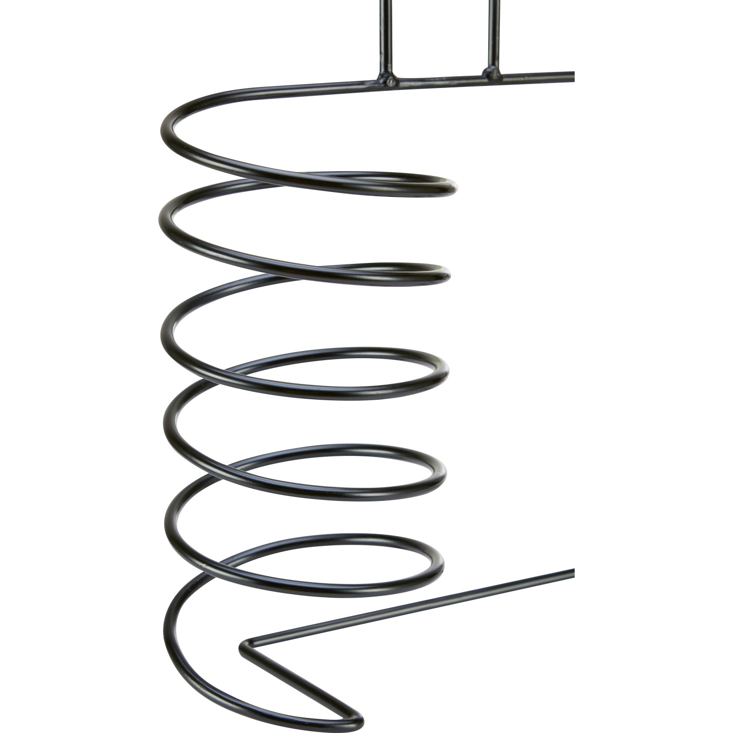 Schwarzer Flaschenhalter für Balkongeländer, 2-fach, aus Metall.