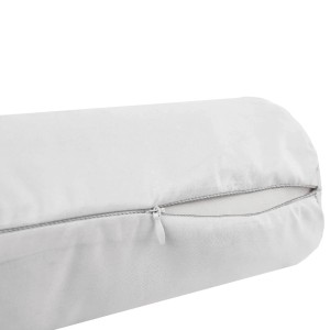 Bestlivings Nackenrolle Ellen, 15x40 cm, hellgrau. Kissenhülle mit Reißverschluss für Sitzkissen & Gartenstuhl.