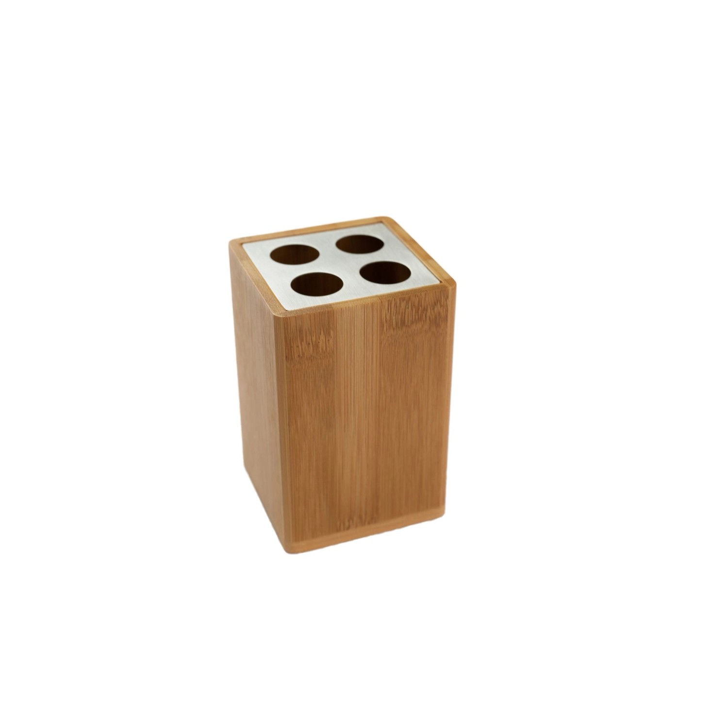 Bagnoxx Zahnbürstenhalter Viereckig 7,6 x 7,6 x 11cm Bambus Braun günstig online kaufen