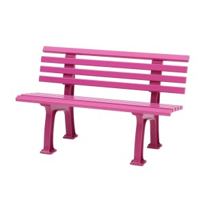 PROREGAL Gartenbank Antigua, 2-Sitzer, Flieder. Gartenbank aus Kunststoff, witterungsbeständig und UV-beständig.