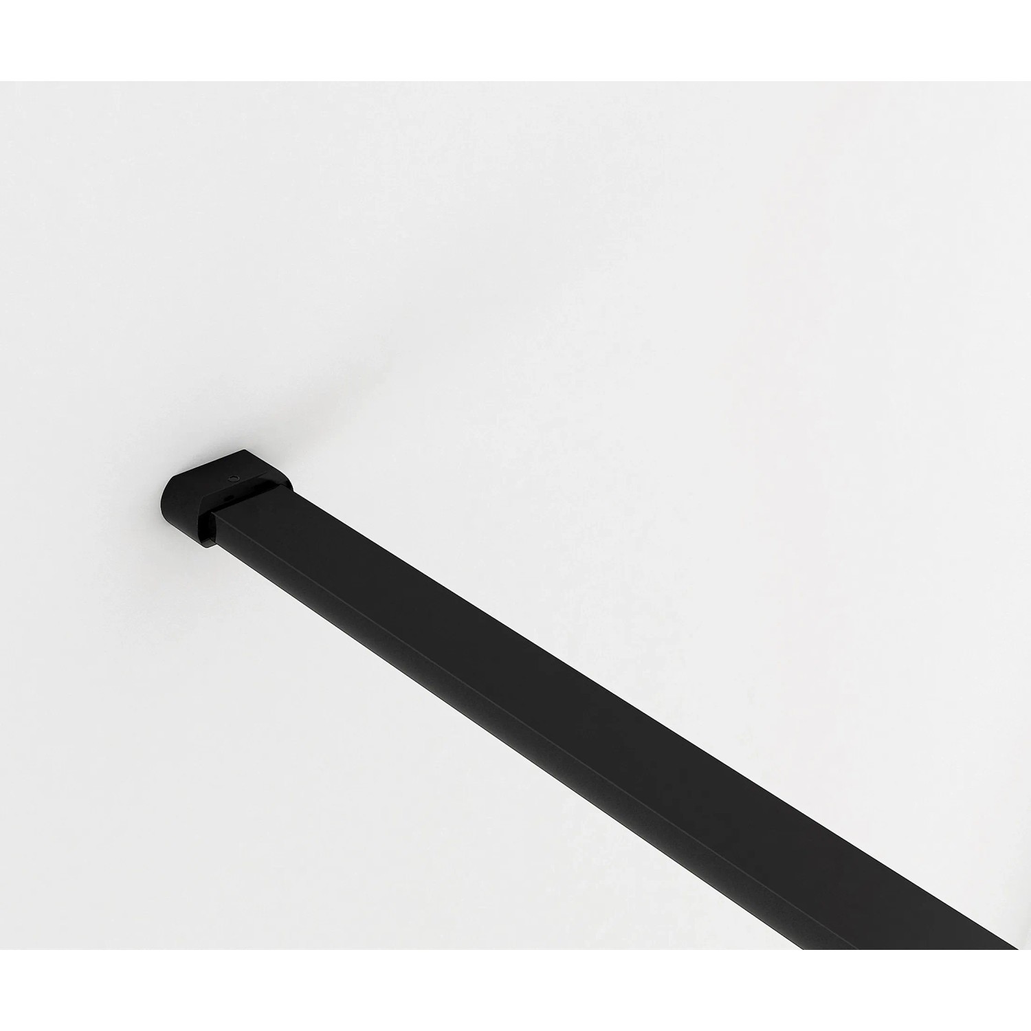 Schwarze Stabilisierungsstange (90cm) für Duschwand aus Glas (6-8mm).