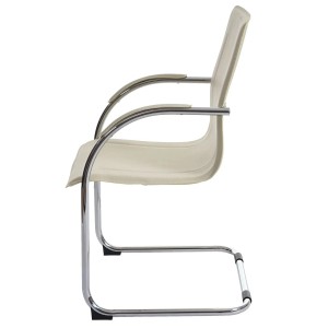 CHEFGASTRO Esszimmerstuhl Sammy 93x56x56cm Sitzhöhe 47cm Stahl Creme Freischwinger