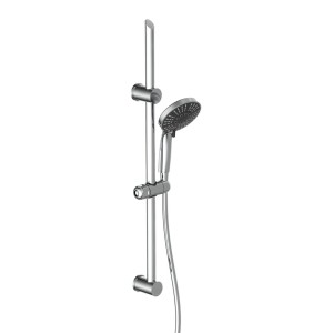 Schütte Stangenbrause-Set Adria Chrom: Duschkopf mit Brausestange und Schlauch.