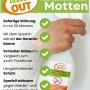 Hand hält Insect-OUT Mottenspray PYR+G. Wirkt gegen Kleider- und Lebensmittelmotten.