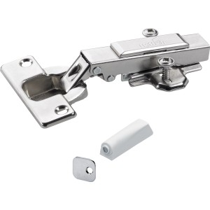 Hettich Topfscharnier-Set Push to open für vorliegende Türen, inkl. Scharniere, Türöffner und Gegenplatte.