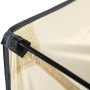 Detailaufnahme: Bestway LAY-Z-SPA Sonnenschutzdach, beiges Gewebe mit schwarzem Rahmen und Stange.