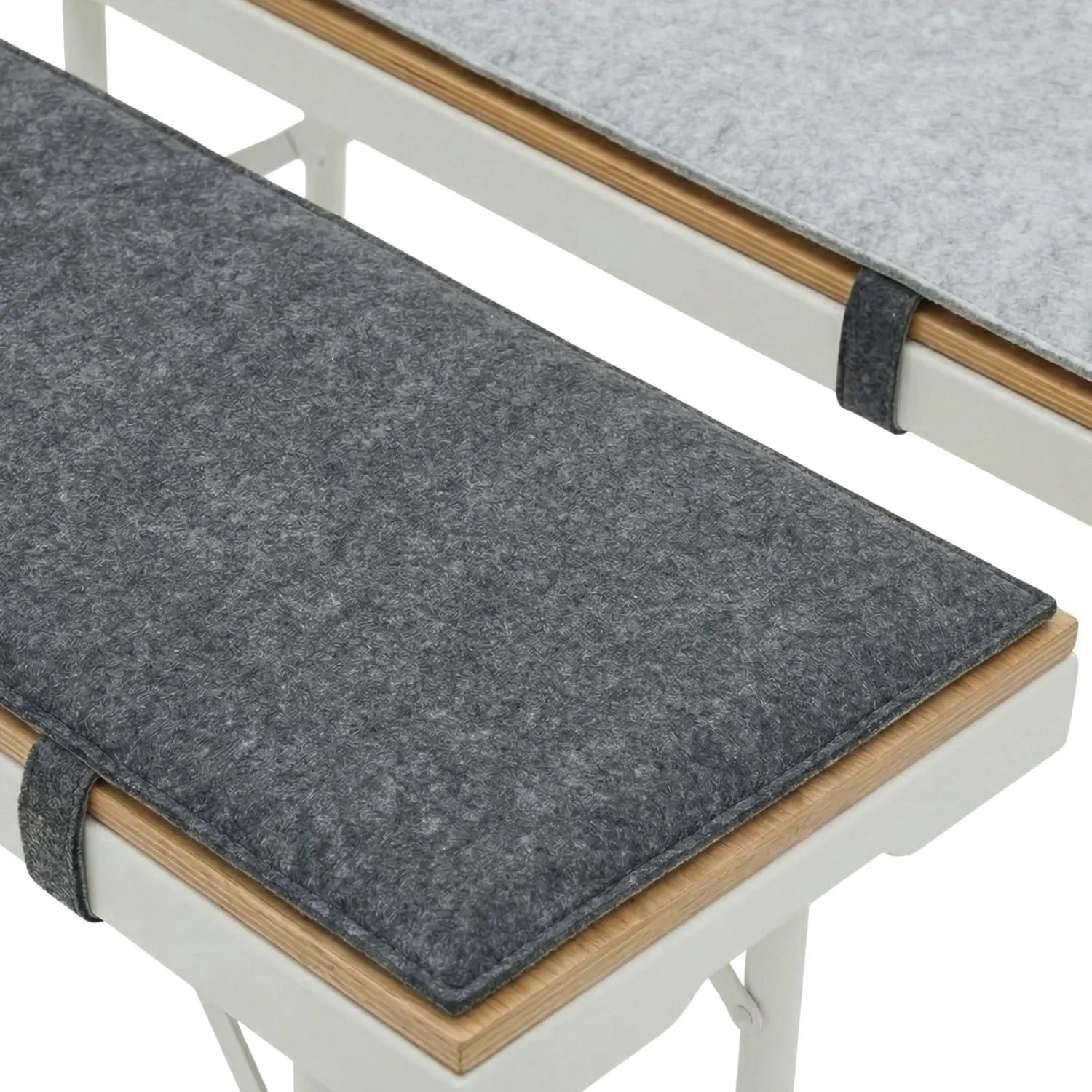 DuneDesign 2 Bierbank Auflagen zum Wenden 180 x 28 x 2 cm aus Filz