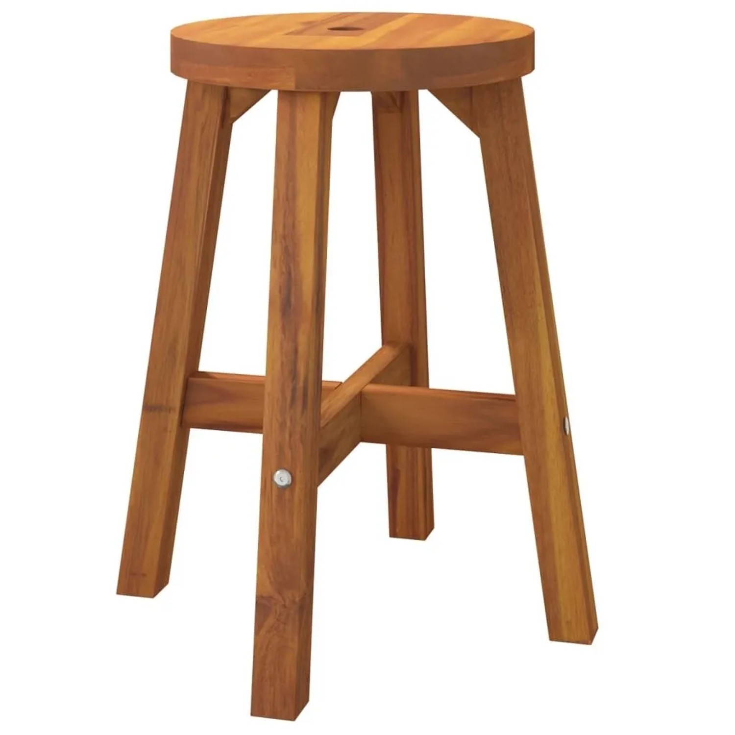 vidaXL Hocker Braun 38x38x45 cm Rund Massivholz Akazie 153331