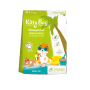 Kitty Bay Meow Tai Katzenstreu aus Maniokmehl, 10 Liter. Braun, mit tropischem Design.