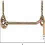 Sturmhaken mit Öse, Stahl verzinkt, 4,0 mm Hakenstärke, zur Sicherung von Fensterläden.