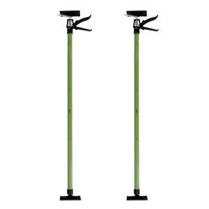 2 grüne TRUTZHOLM Einhandstützen, teleskopierbar von 115 bis 290 cm, für Montagearbeiten.