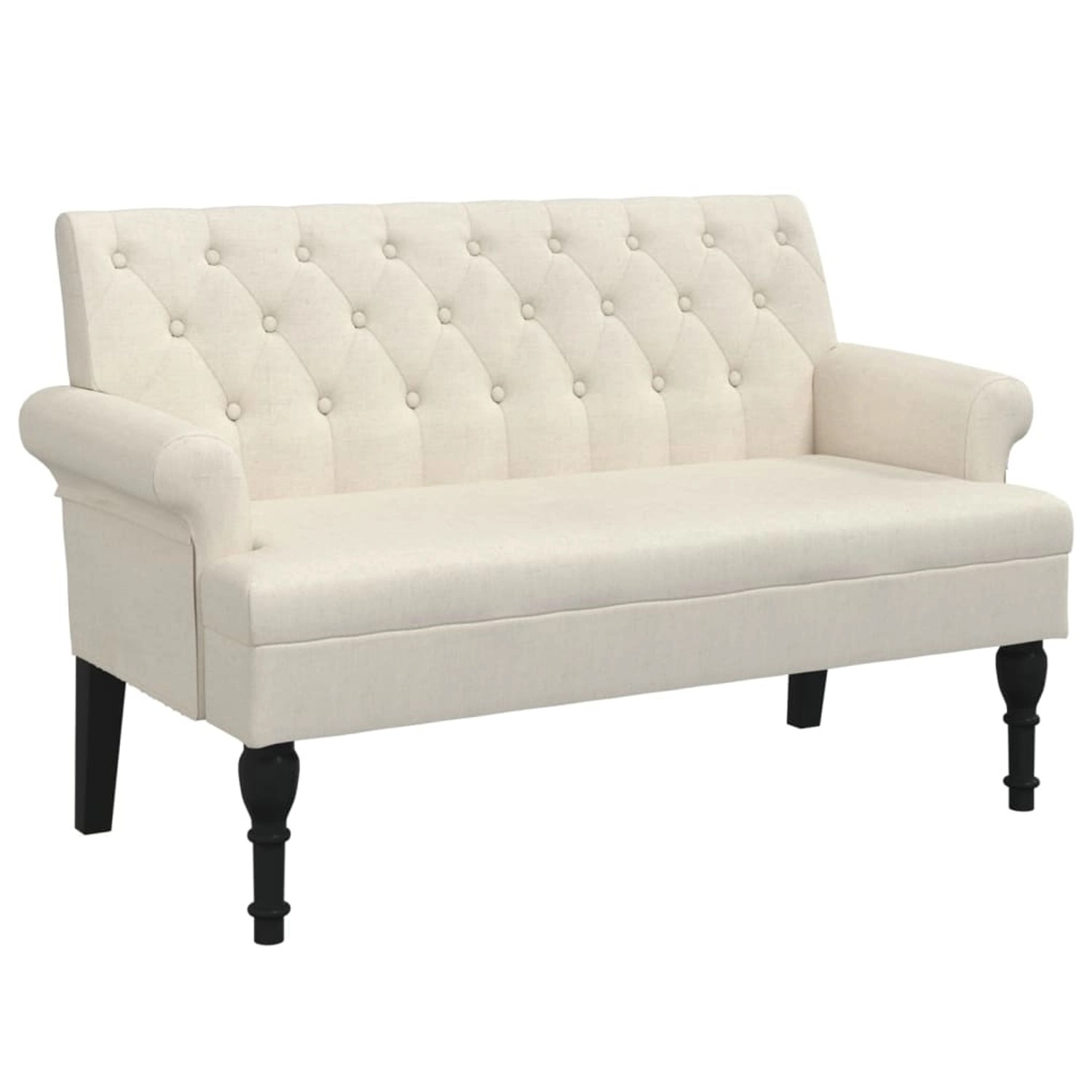 vidaXL Sitzbank mit Rückenlehne 120x62x75,5 cm Leinen 372128 günstig online kaufen