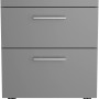 Optifit Unterschrank für Kochfeld, Basaltgrau, 60x87x58,4 cm, mit 2 Auszügen und Edelstahlgriffen.