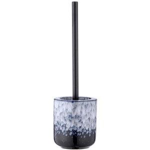 Wenko WC-Garnitur Rosali in Blau: WC-Bürste mit Keramik-Halter und Edelstahl-Griff.