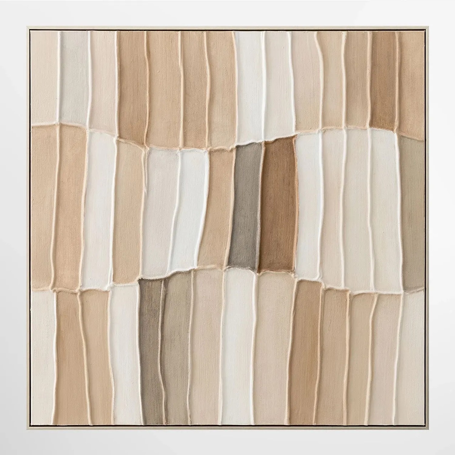 ArtUniverse Leinwandbild Wooden Patchwork 100 x 100 cm