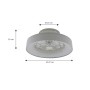 Lindby LED Deckenventilator mit Lampe Mace 10022137 Dimmbar Leselampe Modern in Weiß 1-flammig Wohnzimmerleuchte_5