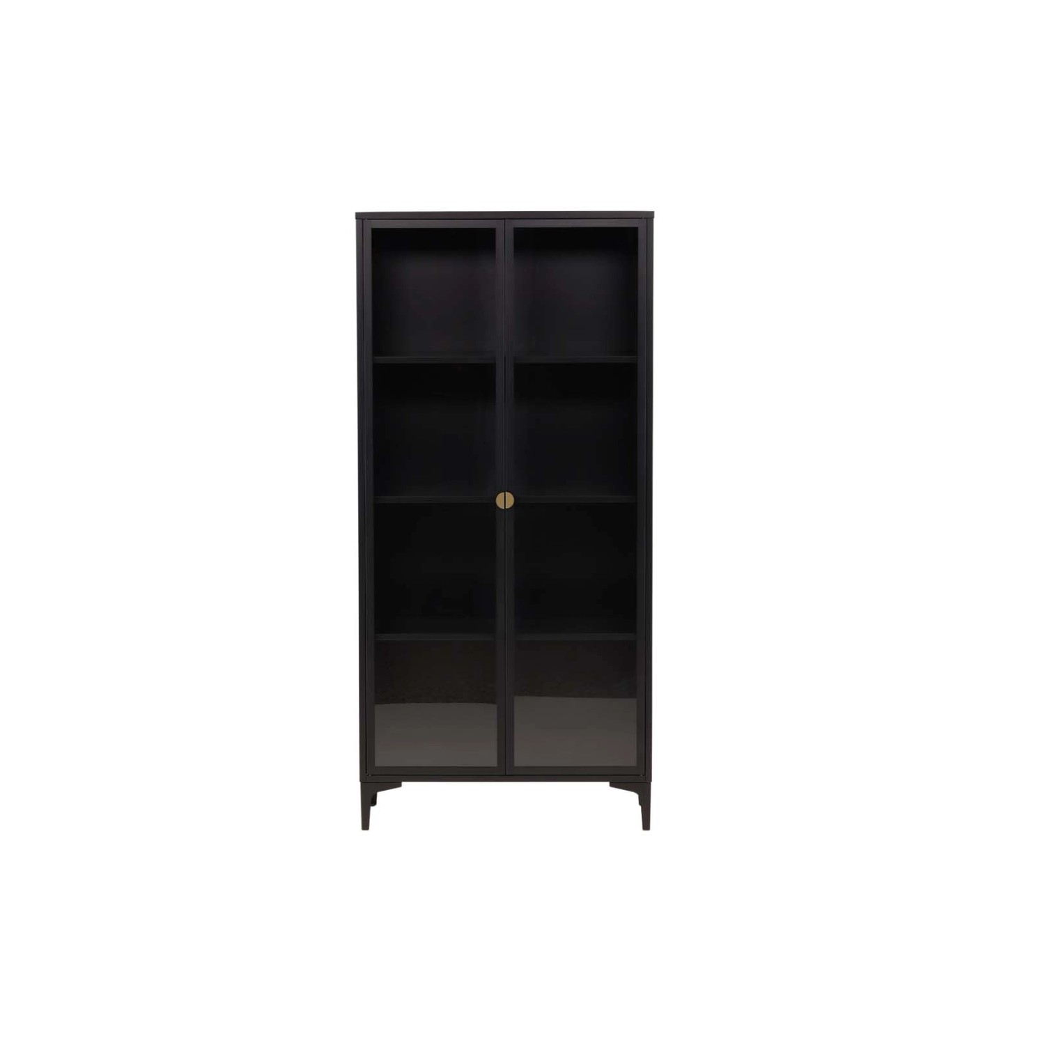 ebuy24 Piring Vitrinenschrank 2 Glastüren Schwarz günstig online kaufen