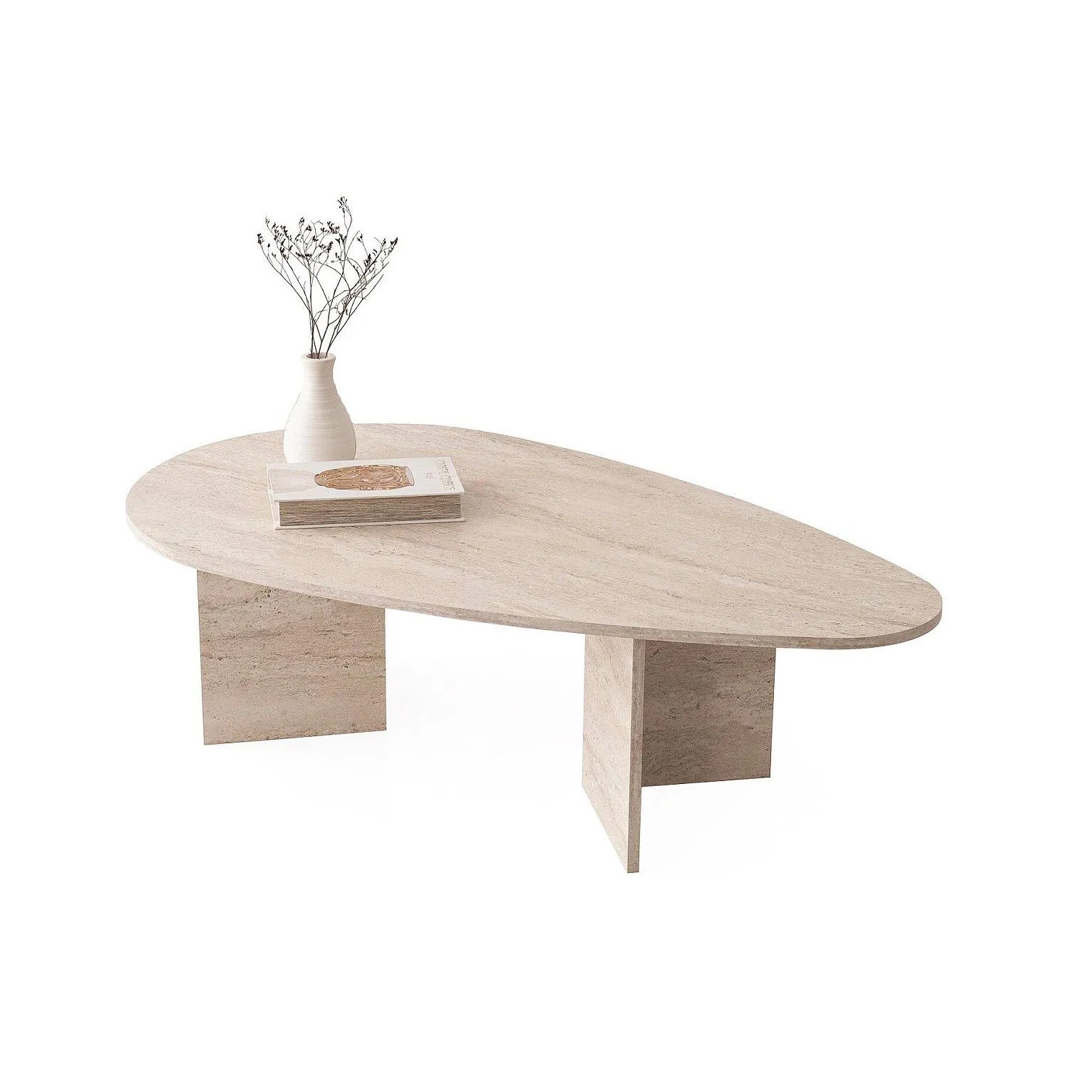 Vente-unique Couchtisch Lomareti Beige 139.5 cm