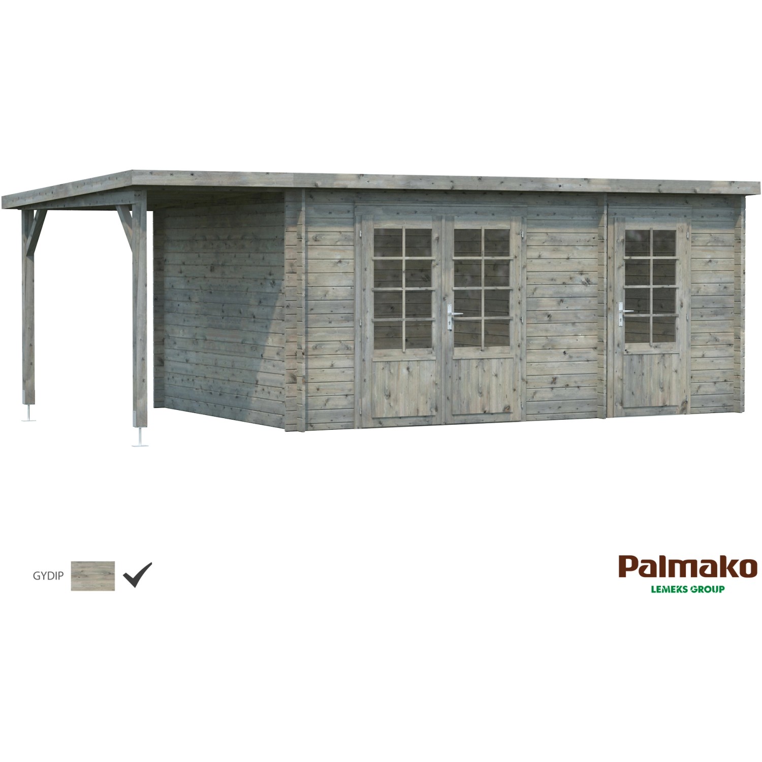 Palmako Gartenhaus "Ella", (Set), 13,1+3,9 m², mit Anbaudach günstig online kaufen