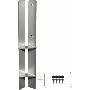 Feuerverzinkter Pfostenträger 400 mm für 9x9 cm Pfosten mit Schrauben.