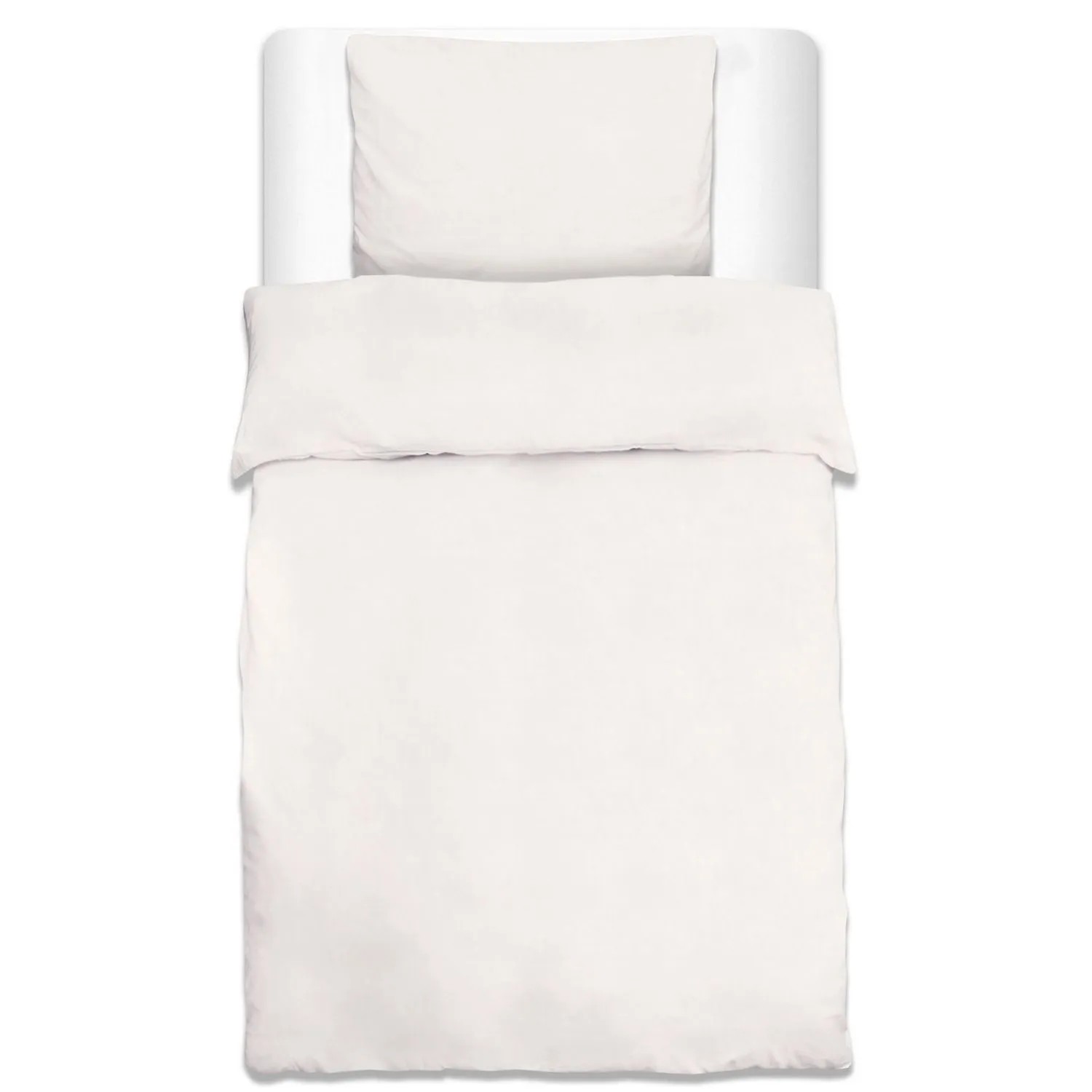 Beautissu 1er Set Renforcé Bettwäsche Set Julie 135x200cm 2tlg. Weiß