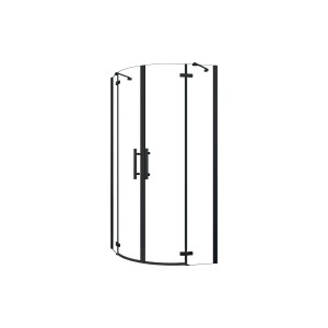 AICA 90x90x195cm Schwarz Runddusche Duschkabine Viertelkreis Duschabtrennung 6mm NANO ESG Sicherheitsglas