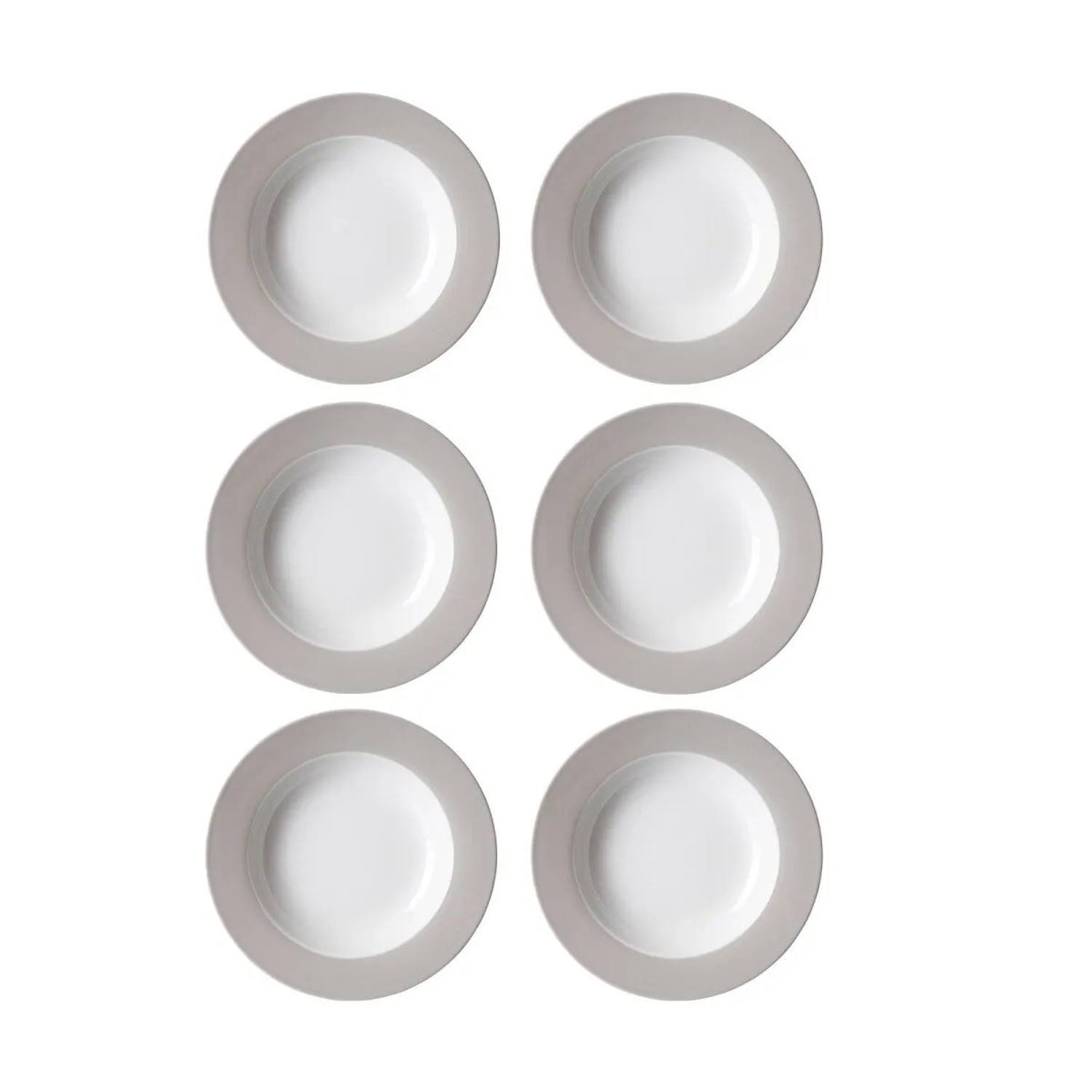 Ritzenhoff & Breker DOPPIO Suppenteller 22 cm 6er Set Grau