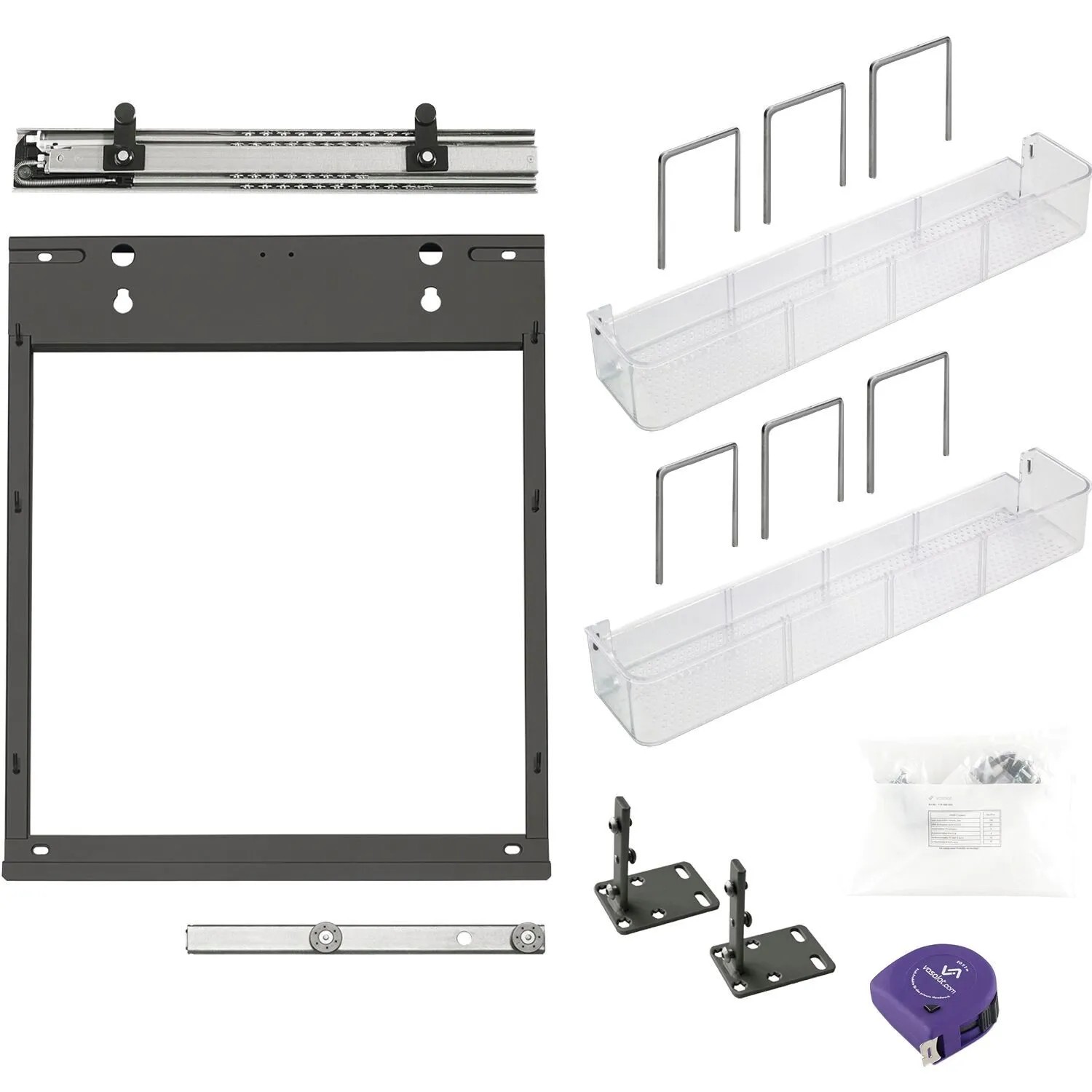 vasalat Set Peka Slim Schrankauszug für KB 150 mit 2x Einhängeschale & 6x Trennteiler