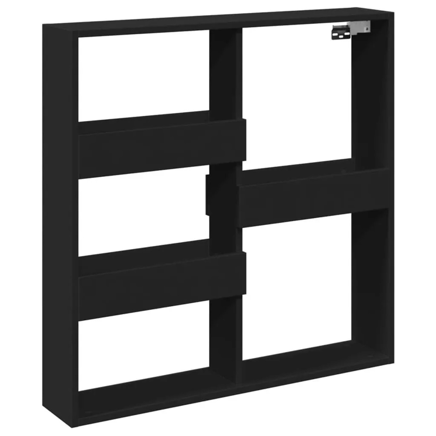 vidaXL Wandschrank Schwarz 80x15x80 cm Holzwerkstoff 854545