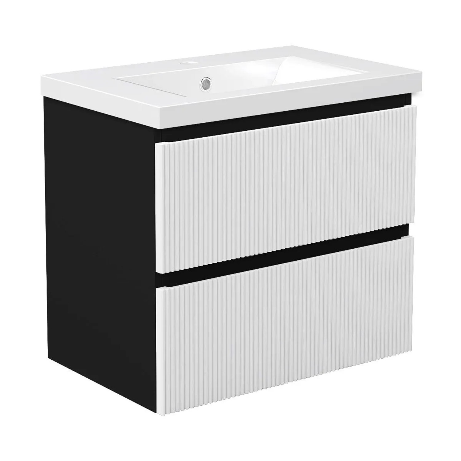 Duschspa Waschplatz 2 tlg. SILO 60 cm Keramik Waschbecken mit Unterschrank Softclose