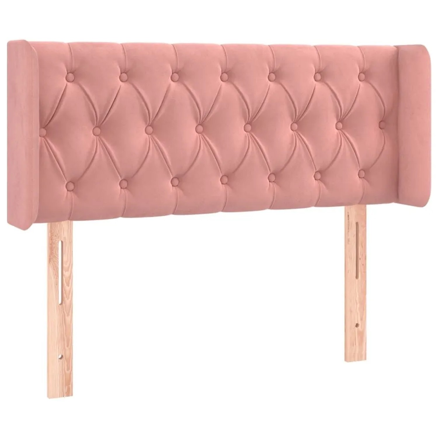 vidaXL Kopfteil mit Ohren Rosa 103x16x78/88 cm Samt 3119151