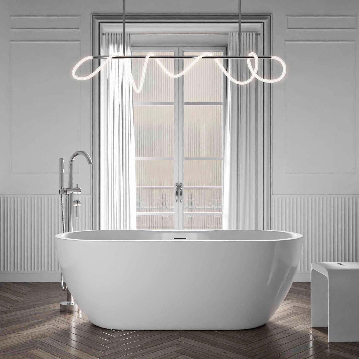 Bernstein Freistehende Badewanne ROMA PLUS 2.0 Weiß Glänzend 165,5x74,5x58 günstig online kaufen