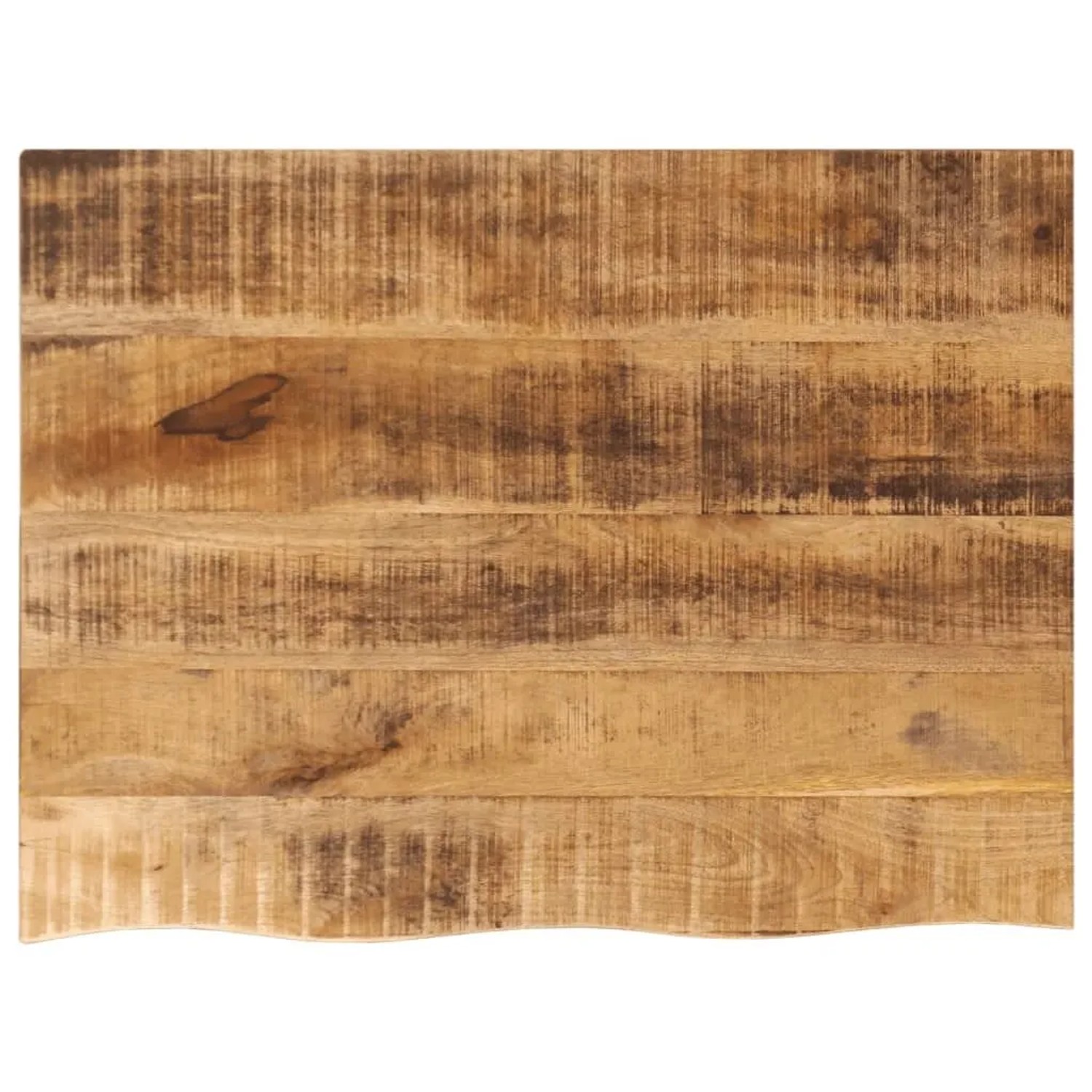 vidaXL Tischplatte 80x60x2,5 cm Baumkante Massivholz Raues Mangoholz 370356