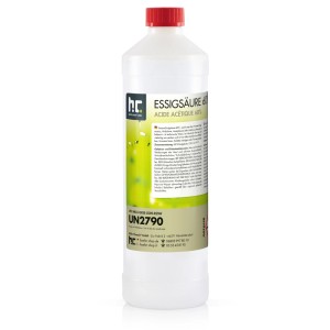 Flasche Höfer Chemie Essigsäure 60%, 1 Liter, für Haushalt und Reinigung.