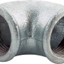 Winkelverbinder 24,1 mm (Rp 3/4) aus Temperguss, 90 Grad Winkel für Wasserinstallation.