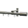 Schöner Wohnen Gardinenstangen-Set Mona in Edelstahl-Optik, ausziehbar von 110-200 cm.