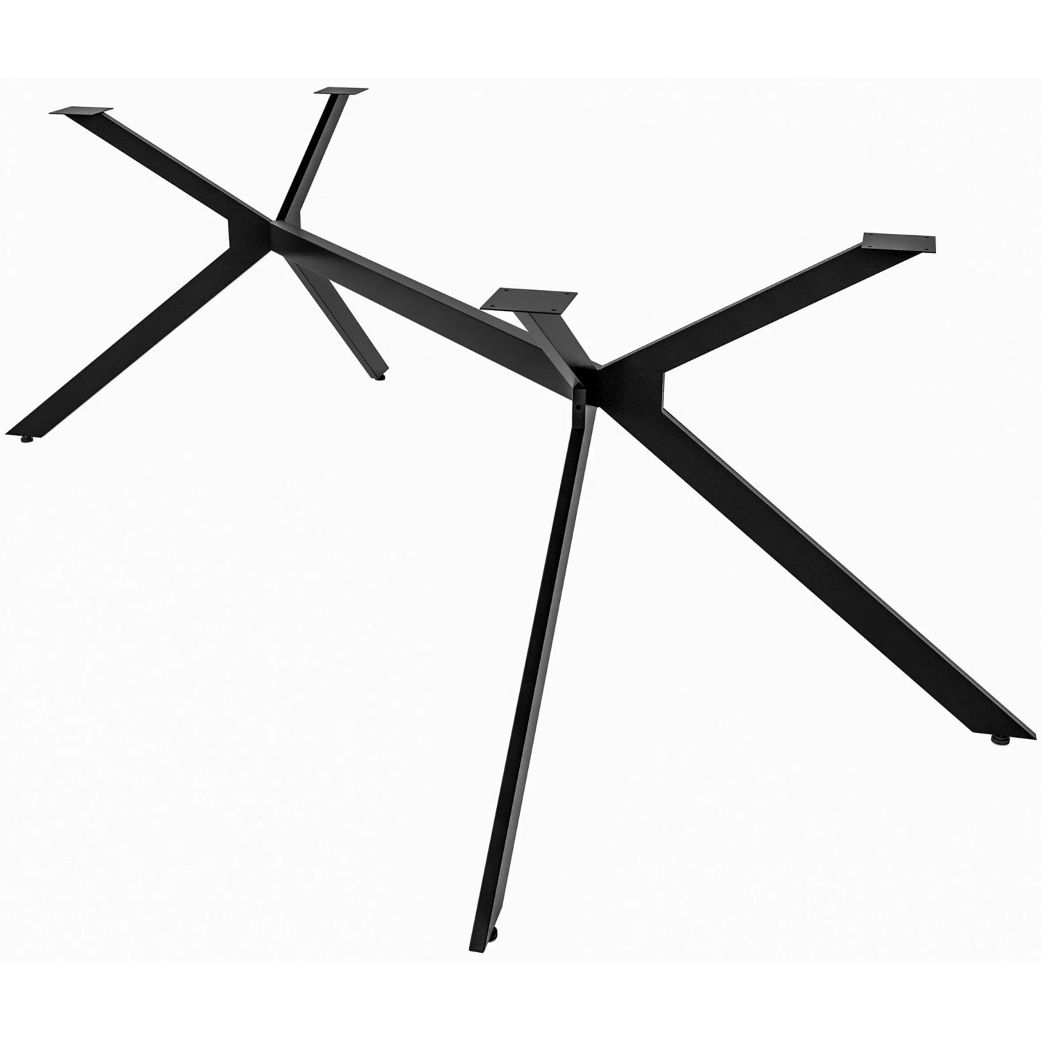 DELUKE Tischgestell Metall PROXI Stahlgestell Beschichtet 72x195x71cm Tischbeine Tischfüße Tischuntergestell Schwarz