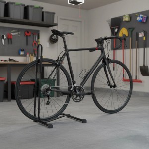 Relaxdays Fahrrad Ausstellungsständer Stahl Schwarz Rutschfest 75 cm x 39 cm x 46,5 cm 1,8 kg